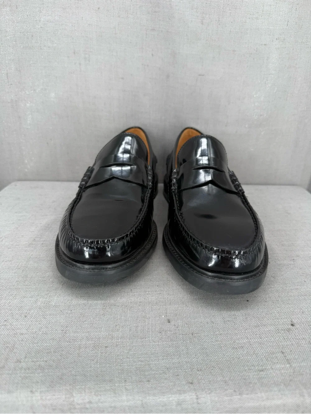 Cole Haan Pinch Prep Penny Loafer Black sz 8 Slip On Glossy  Dress Shoe